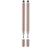 Stylus Pens for Touch Screens,2 Pack 2 in 1 Universal High Sensitivity Tablets Pens for iPads,Apples,Samsung Galaxys,Smartphones, Androids, Microsofts and Other Touch Screens Rose Gold