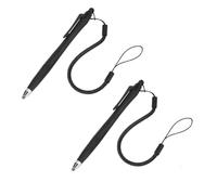 Stylus Pens for Touch Screens, 2Pcs Pad Universal Touch Screen Stylus Input Pen Writing Drawing Pens, With Spring Cord, for Mobile Phone, Tablet and PC (Black)