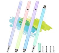 Stylus Pens for Touch Screens, 4 Pcs High Precision Disc Stylus with Magnetic Cap, 2 in 1 Stylus Pen Compatible with iPhone, iPad Pro, Mini, Air and Samsung Tablets