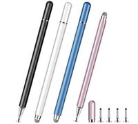 Stylus Pens for Touch Screens, 4 Pcs High Precision Disc Stylus with Magnetic Cap, 2 in 1 Stylus Pen Compatible with iPhone, iPad Pro, Mini, Air and Samsung Tablets