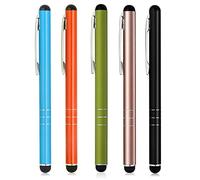 Stylus Pens for Touch Screens, 5 Pack Universal Capacitive Tablet Pen for iPhone, iPad Pro, Air, mini, Air, Samsung Galaxy, 5 Colours