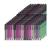 Stylus Pens for Touch Screens, 500 Pieces Stylists Pack Universal Colorful Long Metal, Touch Screen Pens for iPad, iPhone, Android, Galaxy, Chrome Book, Tablets, Assorted Colors All Touch Devices-4"
