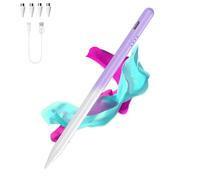 Stylus Pens for Touch Screens,Tablet Pen with 4 Pom Tips,Gradient Purple