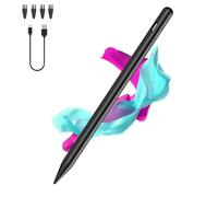 Stylus Pens for Touch Screens,TypeC Tablet Pen with 4 Pom Tip Rechargable Stylus Pen for Android Compatible with Nintendo SwitchSamsung/Huawei/Lenovo/Mi/Vivo and Other Android Devices-Black