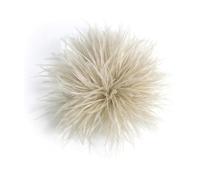 stylx Feather Brooch - Women's Fluffy Ostrich Feather Pin Vintage Style Hat Accessory Bridal Wedding Party Fancy Dress Hair Clip Fascinator for Blazer Dress Jacket - Boho Flowers Design (Beige)
