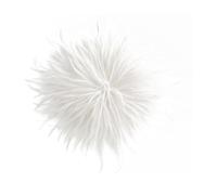 stylx Feather Brooch - Women's Fluffy Ostrich Feather Pin Vintage Style Hat Accessory Bridal Wedding Party Fancy Dress Hair Clip Fascinator for Blazer Dress Jacket - Boho Flowers Design (White)