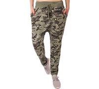 stylx Women's Jogging Bottoms Size 8-22 Sweatpants Stars Boyfriend Ali Baba Style Anchor Camouflage Plain Colours - Multicolour - One Size