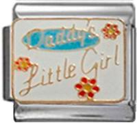 Stylysh Charms Daughter Daddys Little Girl Enamel Italian 9mm Link FA078 Fits Traditional Classic