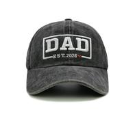 Stymora New Dad Est 2026 Hat, First Time Father Gifts, Adjustable Daddy to Be Baseball Cap, Birthday Gifts for Husband Black