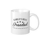 Stymora World's Best Grandad Coffee Mug, 11Oz Ceramic Tee Cups, Best Grandpa Ever Gifts, Christmas Birthday Gifts from Grandchild