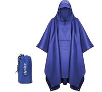 Stynice Lightweight Rain Poncho Waterproof Adult, Reusable Rain Coats for Women & Men with Hoods and Pocket, Rain Poncho Adult Waterproof Poncho for Outdoor Hiking Camping Traveling