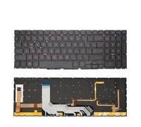 STYOZDH Russian Spanish Laptop Keyboard for Omen 15-EK -EK0013DX -EK0023DX For AMD for RGB Colorful Backlit TPN-Q280 236(RU Red Word Backligh)