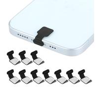 Styquenzer Type C Dust Plug, 10 Pieces Silicone USB C Port Cover Anti Dust Charging Port Cover Anti-Lost USB C Cap Charge Port Plug Covers Adhesive Cell Phone Cleaning Plug Kit for Smartphones Laptop