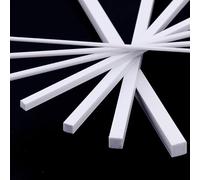 Styrene Plastic Square bar, 10pcs ABS Plastic Square Bar Rods 1-5mm x 500mm for Diorama Architectural Models(1mm)
