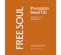 Styrian Cold-Pressed Pumpkin Seed Oil Capsules 3000mg | 100% Cold Pressed with Omega 6 (Linoleic Acid) | Vegan | 90 Softgels | Free Soul