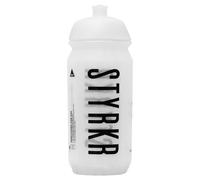 STYRKR Sports Water Bottle 500ml Cycling Water Bottle in Clear/Transparent - Squeezable, Wide Mouth & Easy Clean - Bike, Sports or Gym