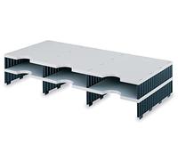 Styro Modular Sorting System Extension 6 Compartments W723xD331xH153mm Grey and Black Ref 268-1302.98