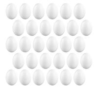 Styrofoam Eggs 4.5 cm Pack of 30 - White Polystyrene Craft Eggs - Eggs for Painting, Gluing and Decorating - Ideal for Easter Eggs, Sequin Technique and DIY Craft Projects