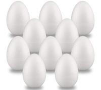 Styropor 10 polystyrene Eggs 100 mm, EPS, White