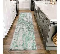 Styrus Modern Living Room Rug - Abstract Area Rugs Aqua - Runner 60x220 cm
