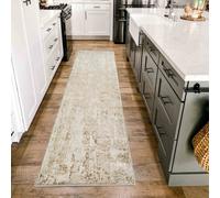 Styrus Modern Living Room Rug - Abstract Area Rugs Beige - Runner 60X220 Cm