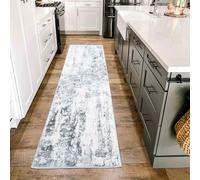 Styrus Modern Living Room Rug - Abstract Area Rugs Silver - Runner 60x220 cm