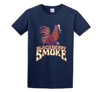 STYUAN BlackBerry Smoke Men's 100% Cotton Casual T-Shirt Size 3XL Navy Blue