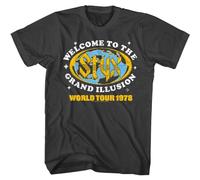Styx Welcome to The Grand Illusion Men's T-Shirt World Tour 78 Rock Band BlackX-LargeBlackXL