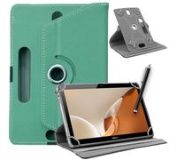 SU 10 inch Tablet Case - Universal Stand Case Folio Cover Magic Leather 360° Rotating Case Fits for ALL 10in Inch & 10.1in Inch Tablets + Stylus Pen (EMERALD)