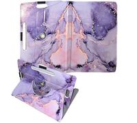 SU 10 inch Tablet Case - Universal Stand Case Folio Cover Magic Leather 360° Rotating Case Fits for ALL 10in Inch & 10.1in Inch Tablets + Stylus Pen (Marble Design 1)