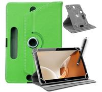 SU 10 inch Tablet Case - Universal Stand Case Folio Cover Magic Leather 360° Rotating Case Fits for ALL 10in Inch & 10.1in Inch Tablets + Stylus Pen (GREEN)