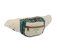 Su-Man Hemp Fanny Pack,Adjustable Waist and Multiple Pockets,Waist Bag & for all purpose, Multi-2, L