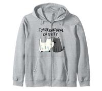 Su-purr-natural Cativity Funny Cat Pun Zip Hoodie