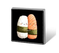 Su-si Hug Cute Button Pins Square Badge Cool Personalised Pattern Brooches for Bag Hat