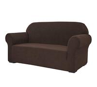SU SUBRTEX 1-Piece Stretch Sofa Cover Spandex Jacquard Fabric Slipcovers for Couch, Sofa Armchair Anti-Slip Furniture Protector (X-large, Dark brown)
