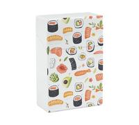 Su1shi Food Pattern Cigarette Case Lightweight Flip Top Portable Storage Smoking Box for Men Women