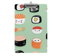 Su1shi Japanese Food Acrylic Clipboard for Letter A4 Size White