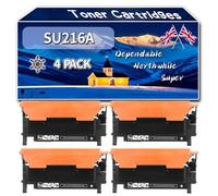 SU216A Toner Cartridges Compatible for Samsung CLP-770ND CLP-775N CLP-775ND Printers, High-Definition Printing Effect with Chip, 8000 Pages (4 Pack Black)