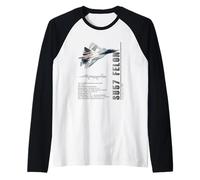 SU57 Felon Jet Fighters-Spec Raglan Baseball Tee