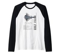 SU57 Felon Jet Fighters-Spec Raglan Baseball Tee