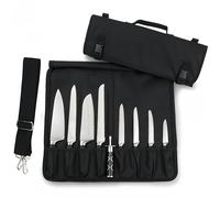 Suaetiai Chef Knife Roll Bag, Portable 15 Slot Oxford Knife Case, Heavy Duty Knife Roll Bag Set, Professional Chef Knife Case for Knives and Kitchen Utensils - Bag Only