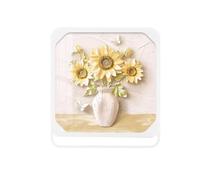 Suafif Bathroom Mural Clothes Folding Storage Box Sunflowers Painting Wall Cabinet Large Capacity Over Toilet Waterproof Organizer Mural Space Saving No-Punch Wall Mounted Storage Shelves,A,Upgraded