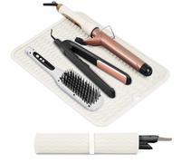 Suafrnut Oversize Silicone Heat Resistant Mat, Portable Travel Mat Cover for Curling Irons, Flat Irons, Hair Straightener and Hot Hair Styling Tools(14.2" x 11")