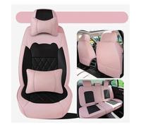 SUAGFW Car Seat Cushions For Skoda For Fabia For Superb Luxury Full Set Interior Universal Leather Car Seat Cover Car Seat Accessories(Pink A)