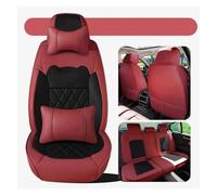 SUAGFW Car Seat Cushions For Skoda For Fabia For Superb Luxury Full Set Interior Universal Leather Car Seat Cover Car Seat Accessories(Red A)