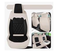 SUAGFW Car Seat Cushions For Skoda For Fabia For Superb Luxury Full Set Interior Universal Leather Car Seat Cover Car Seat Accessories(Beige B)