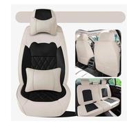 SUAGFW Car Seat Cushions For Skoda For Fabia For Superb Luxury Full Set Interior Universal Leather Car Seat Cover Car Seat Accessories(Beige A)