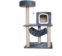 SUAIPA 39.4 Inch Cat Tree with Platform and Sisal-Covered Scratching Posts, Cat Tower Kitten Furniture, Hammock and Condo(Color:Gray)