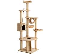 SUAIPA Multi-Level Cat Tree Condo, 72 Inches Cat Tower Kitten Activity Centre with Dangling Mice Toys, Ladders, Scratching Posts
