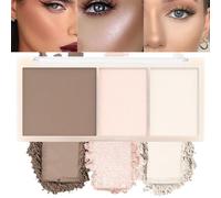 SUAKE Bronzing Naked Face Highlight Palette Brown 3 in 1 Cheek Contour Highlighter Matte Cover Building Natural Makeup Eyeshadow